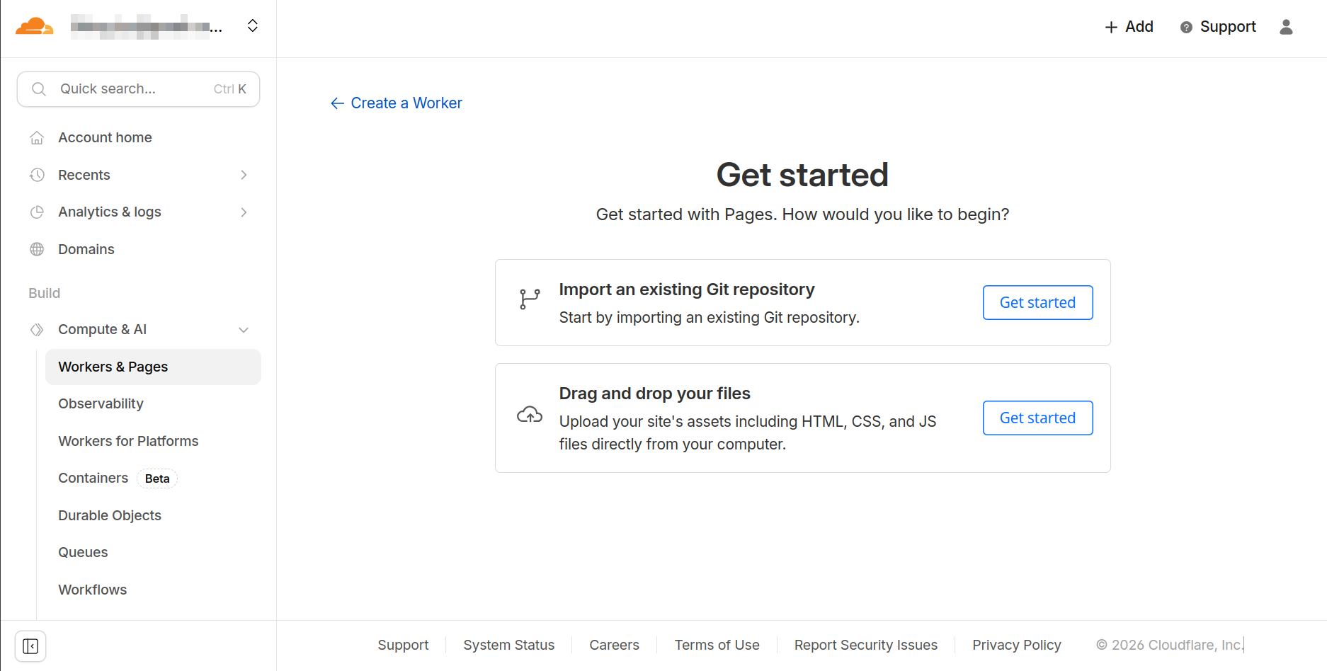 Cloudflare Pages - Get Started